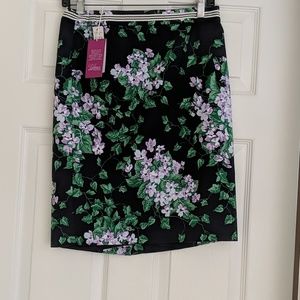 Ivy floral canvas pencil skirt by Talbots